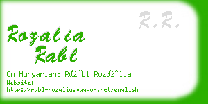rozalia rabl business card